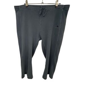 Adidas Cropped Grey Athletic Sweatpants With Tie Waist